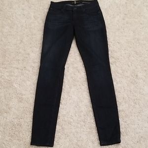 7 For All Mankind Gwenevere Black Denim Skinny